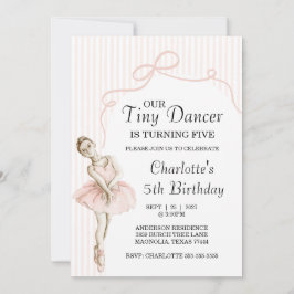 Convites Tiny Dancer Ballerina Pink Girls Birthday