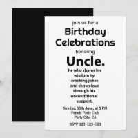 Tio Inspirador Citação Engraçada Aniversário Tio
