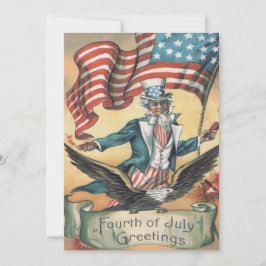 Convites Tio Sam Bald Eagle USA Flag Fireworks