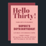 Convites Típica a negrito, rosa e aniversário de 30 anos bo<br><div class="desc">Típica Negra, Rosa e Burgundy, aniversário de 30 anos de Convite Moderno, Típica Negra, Rosa e Convite de festas Moderno Burgundy.. Típica Negra Convite de festas Moderna "Típica Negra" O aniversário de 30 anos de aniversário de 30 anos "Tornando 30 nunca foi tão chique! Faça do seu aniversário de marco...</div>