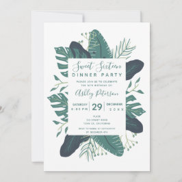 Convites Típica florescente tropical verde 16