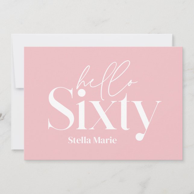 Convites Típica mínima moderna — 60 anos (Frente)