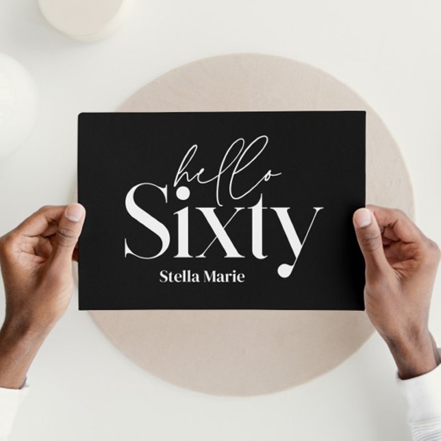 Convites Típica mínima moderna — 60 anos (Criador carregado)