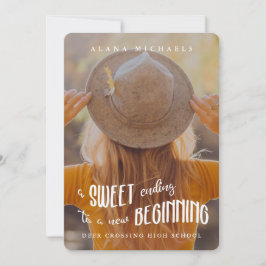 Convites Tipo Whimsical Taupe de Festa de formatura Foto 20