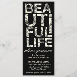 Convites Tipografia bonita de 311 hibiscus da vida