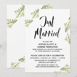 Convites Tipografia Botânica Casamento Pós Casamento