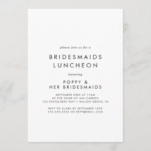 Convites Tipografia Chic Bridesmaids Luncheo