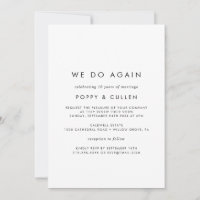Tipografia Chic para Renovação de Votos We Do Agai