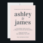 Convites Tipografia Chic Simples Casamento Pink Pastel<br><div class="desc">O convite para casamento simples e chic apresenta na moda fora de preto, tipografia elegante e moderna em fundo rosa pastel. Basta adicionar os detalhes do seu casamento. Desenvolvido exclusivamente para você pelo Happy Dolphin Studio. Se precisar de ajuda ou produtos correspondentes, entre em contato conosco em happydolphinstudio@outlook.com. Estamos felizes...</div>