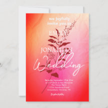 Tipografia da cor laranja rosa moderna