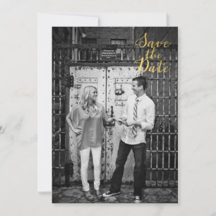 Convites Tipografia de Black & Gold Save the Date