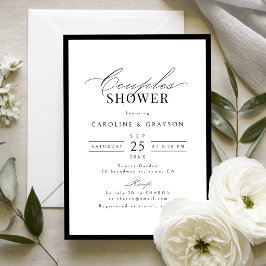 Convites Tipografia de Casamento Simples e Elegante para Ch