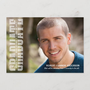 Convites Tipografia de Festa de formatura com Letras Variáv