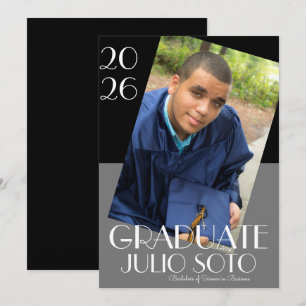 Convites Tipografia de Graduação Moderna 2026 Foto