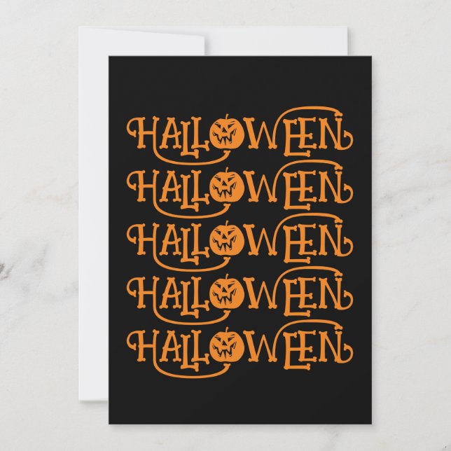 CONVITES TIPOGRAFIA DE HALLOWEEN HALLOWEEN (Frente)
