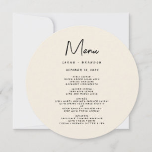 Convites Tipografia de Letra de Mão Casamento Retro Menu