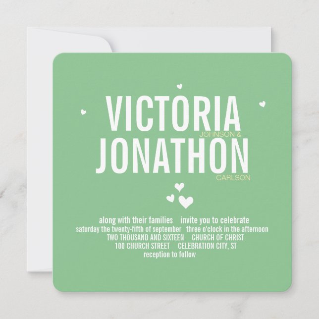 Convites Tipografia de Padrão Geométrico Minúsculo Amarelo (Frente)