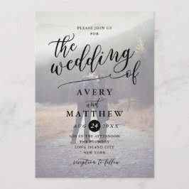 Convites Tipografia de Script Simples | Casamento Fotográfi