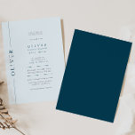 Convites Tipografia do Bar Azul Moderno Mitzvah<br><div class="desc">Mazel tov nesta ocasião especial! Torne a cerimônia do Bar do seu filho Mitzvah e a festa especial com este convite minimalista de tipografia do bebê azul, marinho azul e branco. NOTA: para inserir letras hebraicas, você precisará copiar e colar texto hebraico no campo do nome hebraico (por exemplo, você...</div>