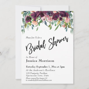 Convites Tipografia do Chá de panela das flores aquáticas