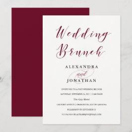 Convites Tipografia Elegante | Marsala Wedding Brunch
