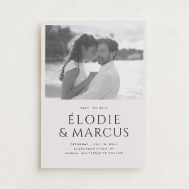 Convites Tipografia em negrito com fotografia moderna salva