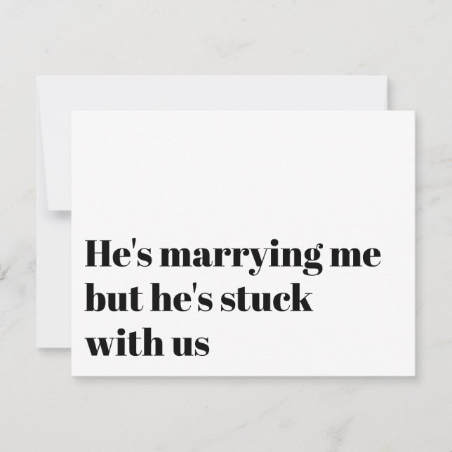 Convites Tipografia Engraçada Proposta de Bridesmaid (Frente)