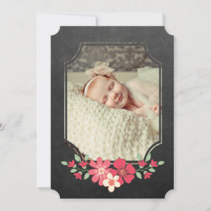 Convites Tipografia Floral Rústica Dos Tecidos Calcboard Si