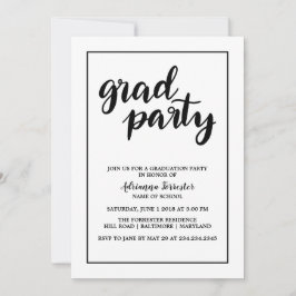 Convites Tipografia manuscrita do Simple Bold Party