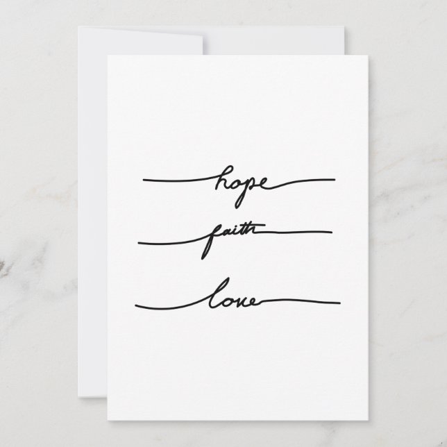 Convites Tipografia mínima do autocolante, desenhada à mão (Frente)