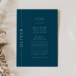 Convites Tipografia Mínima do Bar Azul Mitzvah