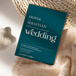 Convites Tipografia Minimalista Moderna Casamento Profundo