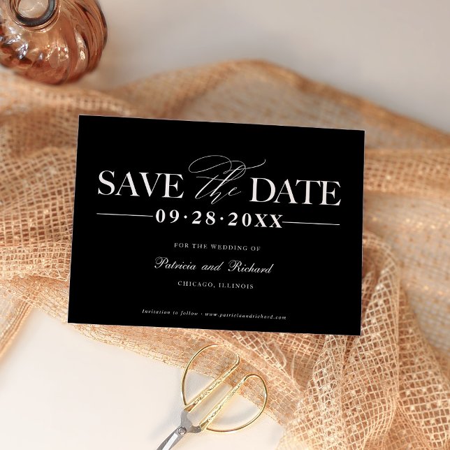 Convites Tipografia Minimalista Moderna para Casamento Save (Criador carregado)