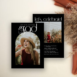 Convites Tipografia Moderna 2 Foto de Formatura