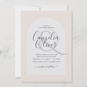 Convites Tipografia Moderna Arco Minimalista Casamento