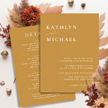 Convites Tipografia Moderna Dourada De Mel Em Um Casamento<br><div class="desc">Tipografia Moderna Dourada De Mel Tudo Em Um Cartão De Convite De Casamento Minimalista. Celebre o seu dia especial com esta elegante e bela carta de convite para casamento para embelezar a sua ocasião especial. Todos os textos estão pré-organizados para que você personalize fácil e rapidamente com seus próprios detalhes....</div>