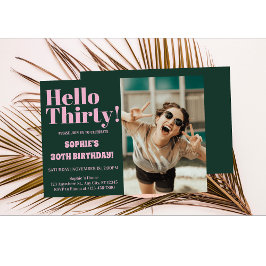 Convites Tipografia Moderna em Negrito Foto de Aniversário 