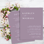 Convites Tipografia Moderna Mauve Purple Tudo Em Um Casamen<br><div class="desc">Tipografia Moderna Mauve Purple Tudo Em Um Cartão De Convite De Casamento Minimalista. Celebre o seu dia especial com esta elegante e bela carta de convite para casamento para embelezar a sua ocasião especial. Todos os textos estão pré-organizados para que você personalize fácil e rapidamente com seus próprios detalhes. Se...</div>
