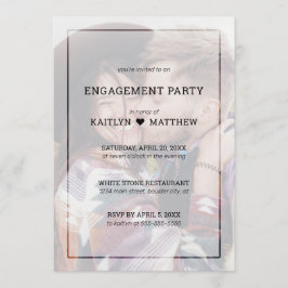 Convites Tipografia Negra Minimalista de Fotografia festa d