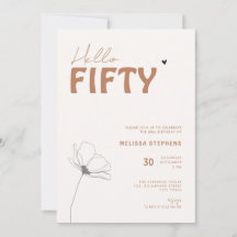 Tipografia Negrita Marfim Marrom Elegante 50º Aniv