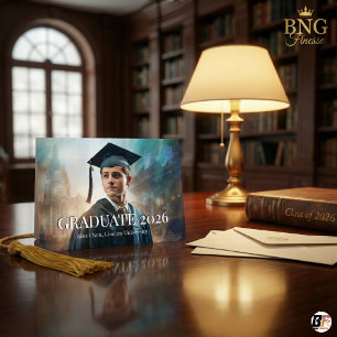 Convites Tipografia Negrita Moderna Graduado de 2026 Foto