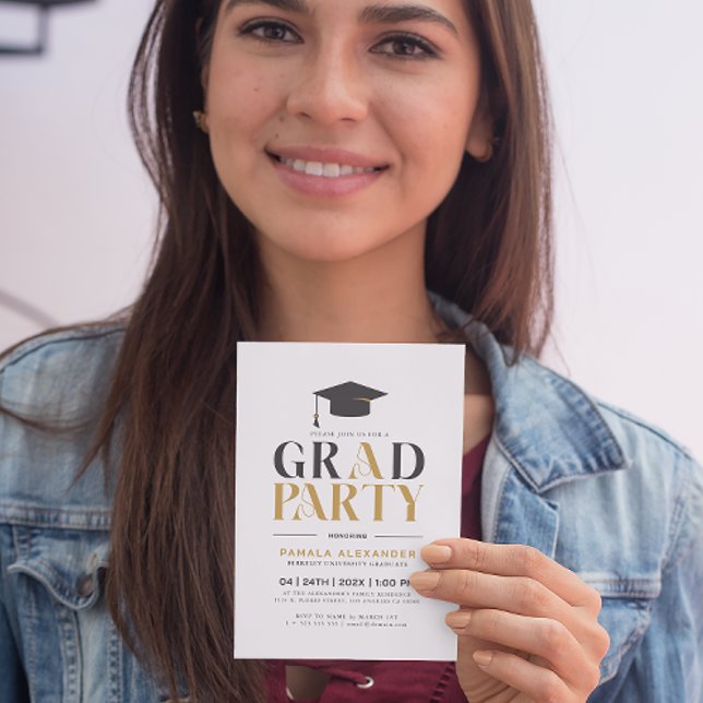 Convites Tipografia Retroativa Do Partido Da Cinza Dourada  (Criador carregado)