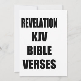 Convites Tipografia "Revelação de Versos de Bíblia KJV"
