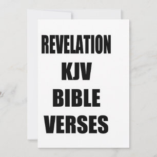 Convites Tipografia "Revelação Versículos da Bíblia KJV"