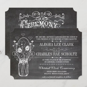 Convites Tipografia rústica do vintage do frasco de