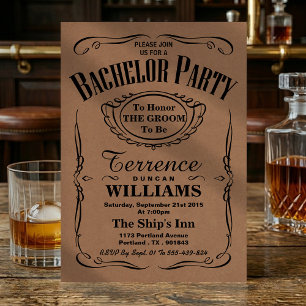 Convites Tipografia sofisticada para festa de despedida de 