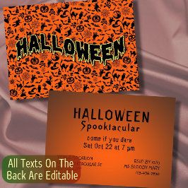 Convites Tipografia spooktacular do Partido das Halloween