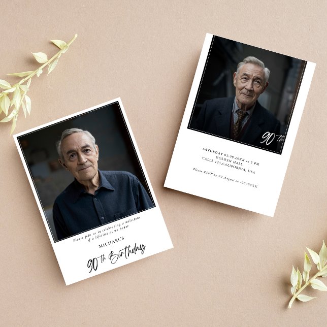 Convites Tipografia Whimsy Ninety 2 Pho90 Birthday (Criador carregado)