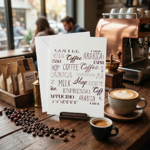 Convites Tipos de Bebidas de Café