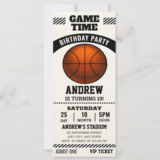 Convites Tíquete de Celebração de Aniversário MVP Pessoal (Frente)